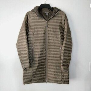 Eddie Bauer Women's Mid-length Quilted Down Jacket (gold, small)